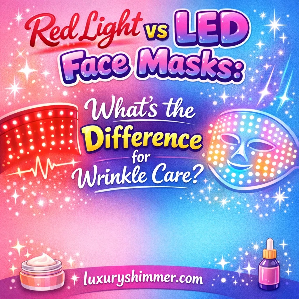 red light vs led face masks