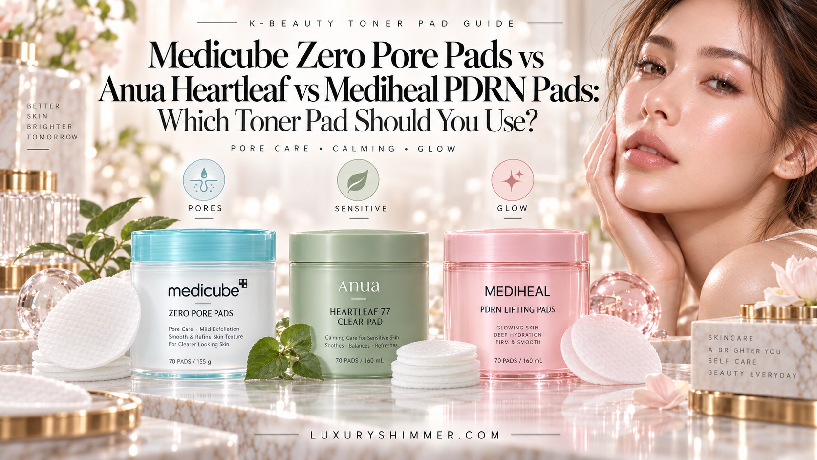 Medicube Zero Pore Pads vs Anua Heartleaf vs Mediheal PDRN Pads